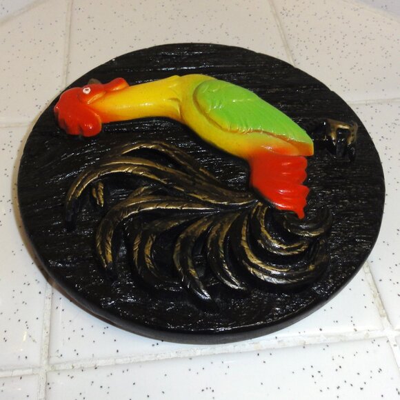 Vintage Miller Studio Chalkware Rooster Wall Hanging Plaque 1977 farmhouse mcm - Picture 12 of 16